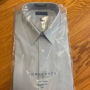Towncraft Sky Blue Short Sleeve Dress Shirt
